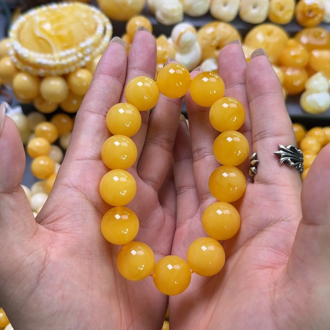 未镶嵌蜜蜡珠宝奇石同料18mm