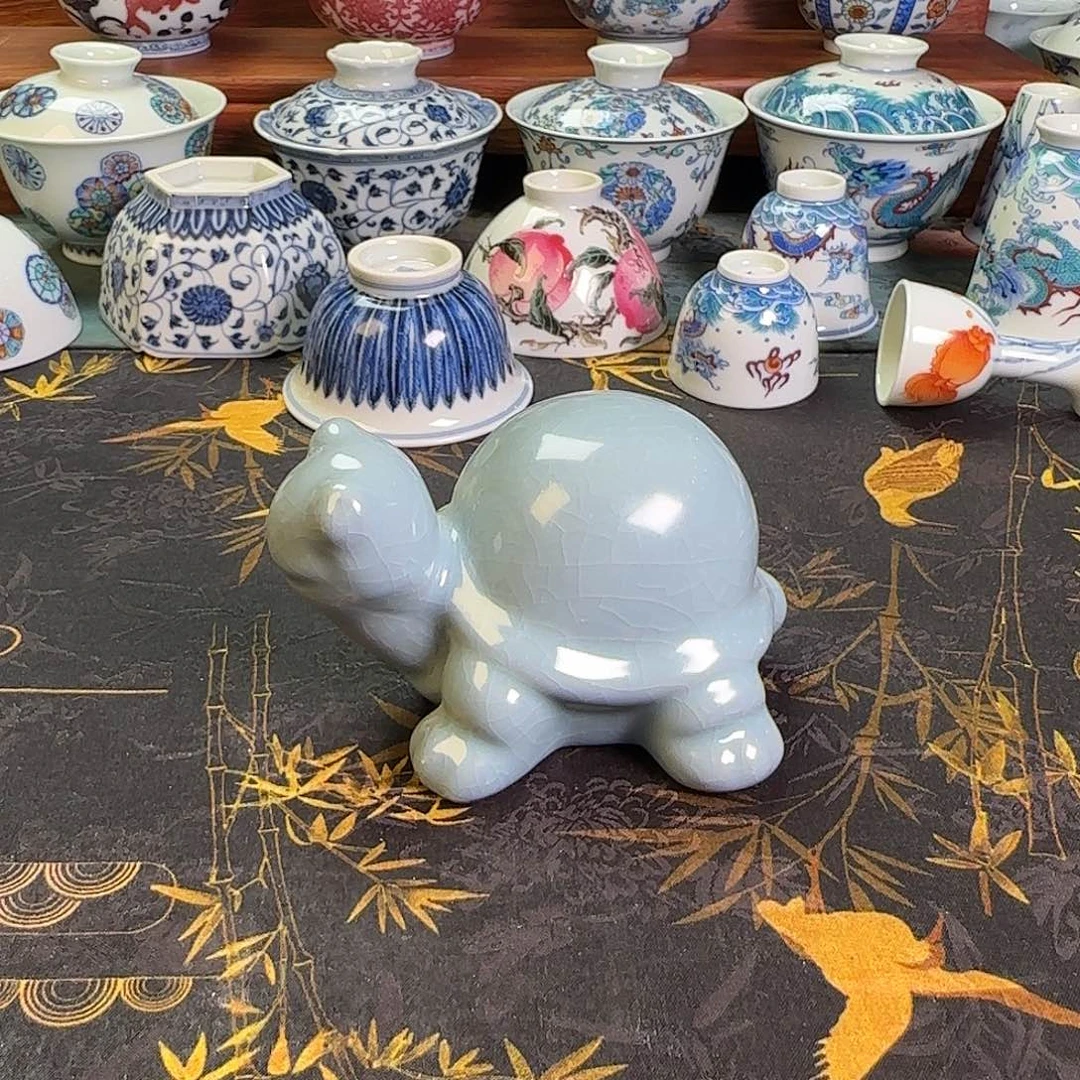 瓷片?****?汝窑乌龟茶宠一个杯杯杯杯杯