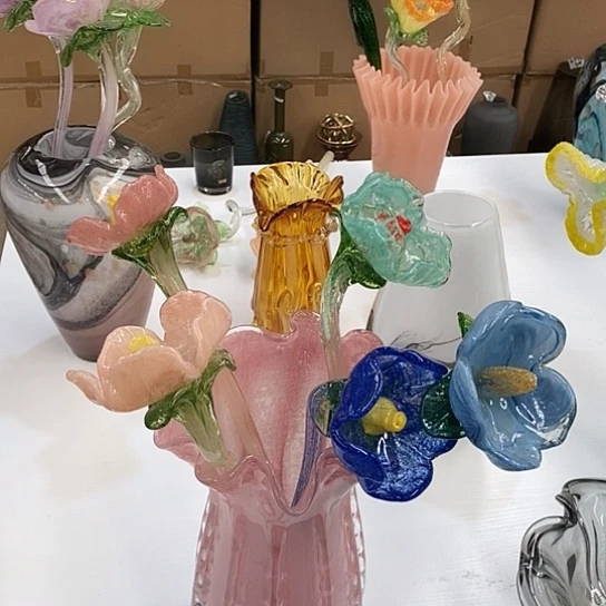 琉璃5只夜光花高45厘米