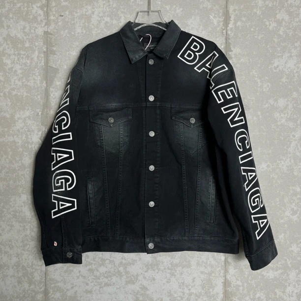 未使用 Balenciaga/巴黎世家 XS*1/双侧logo牛仔外套/12202/JP