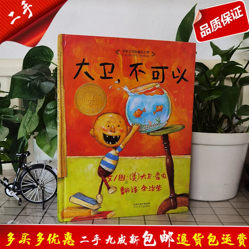 9新  大卫不可以儿童绘本 故事简短版 儿童版 正版二手9新