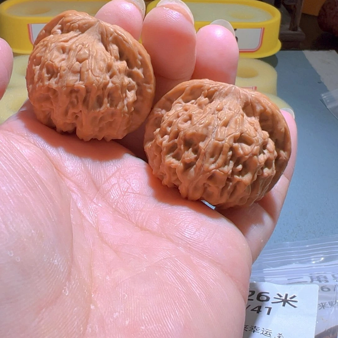 文玩核桃把件二爷帽41