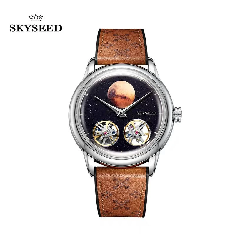 skyseed/天代拉尼亚博林系列火星计划银男士高端自动机械腕表XJ2