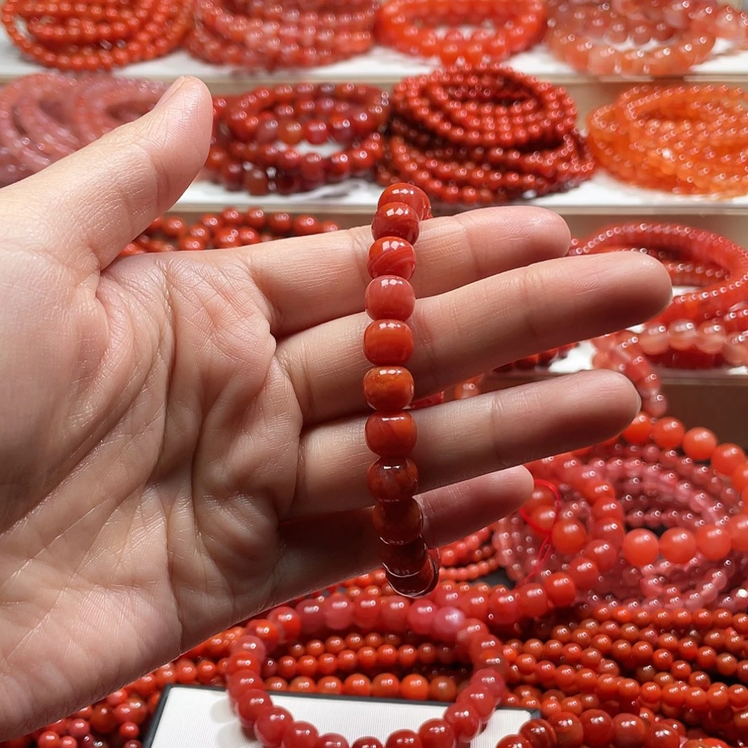 韶***古南红玛瑙未镶嵌手链