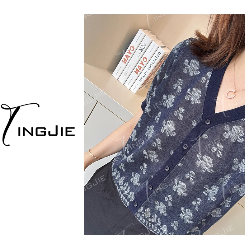 【蓝影花语】76支超细【柜货】【高品】B2788夏季短袖针织上衣