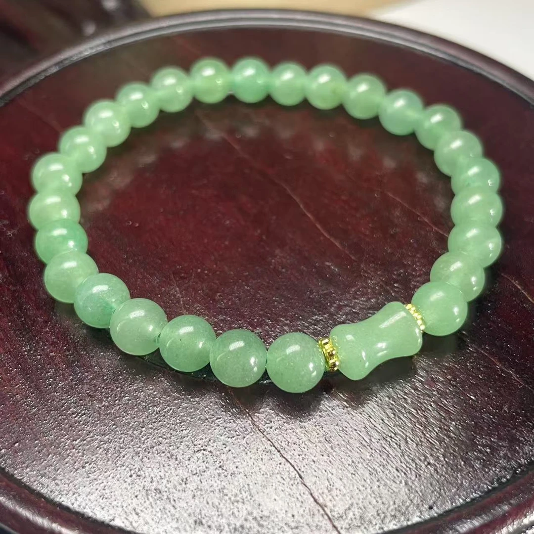 Z17石英质玉手链可爱百搭轻奢时尚绿色古风玉手串