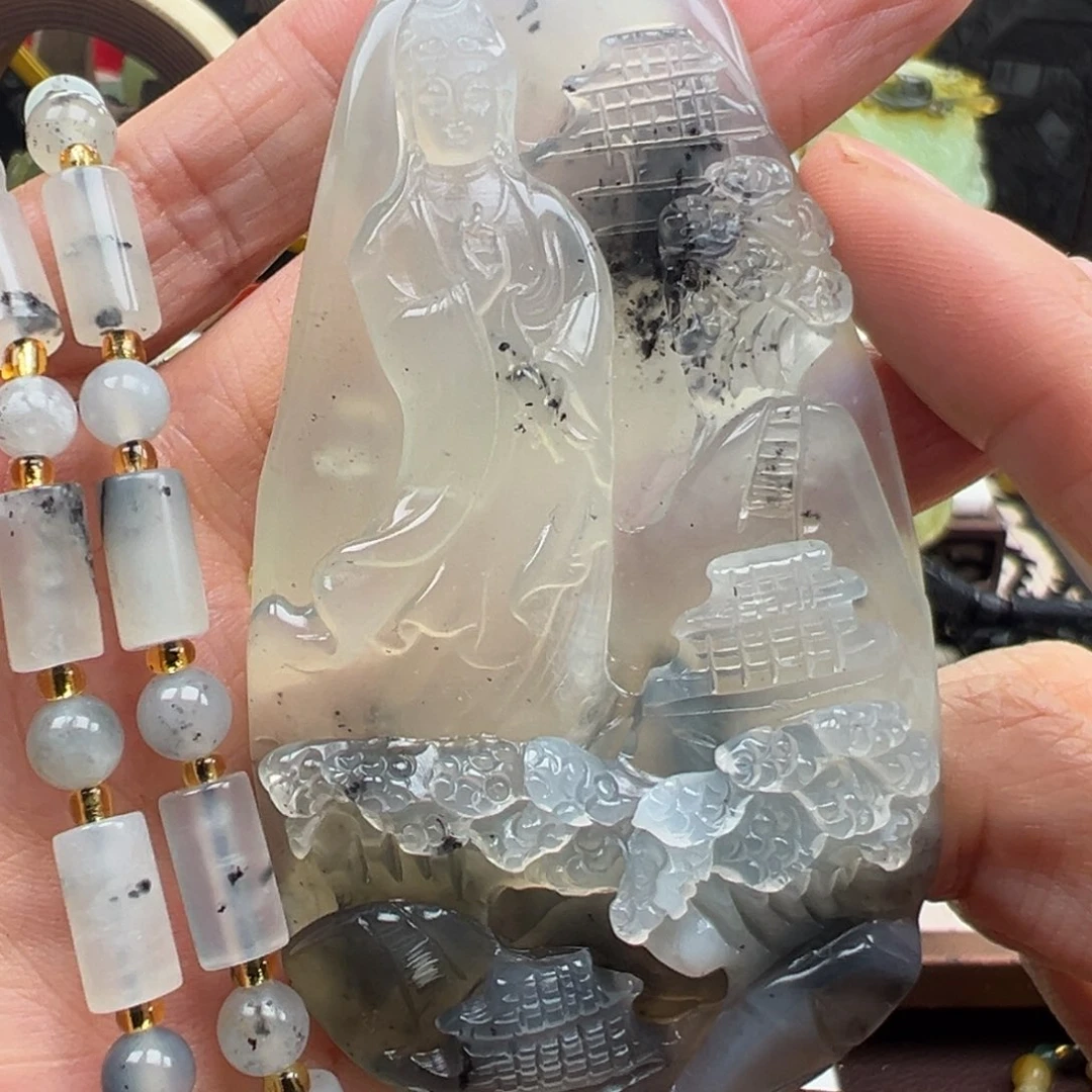 岫玉未镶嵌挂件挂件