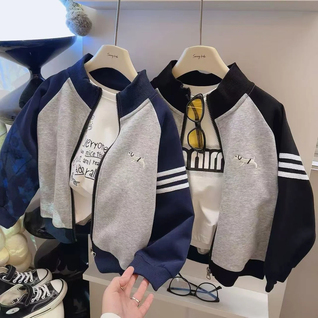 儿童棒球服外套秋季夹克衫2025百搭中小童韩版运动春秋休闲上衣潮