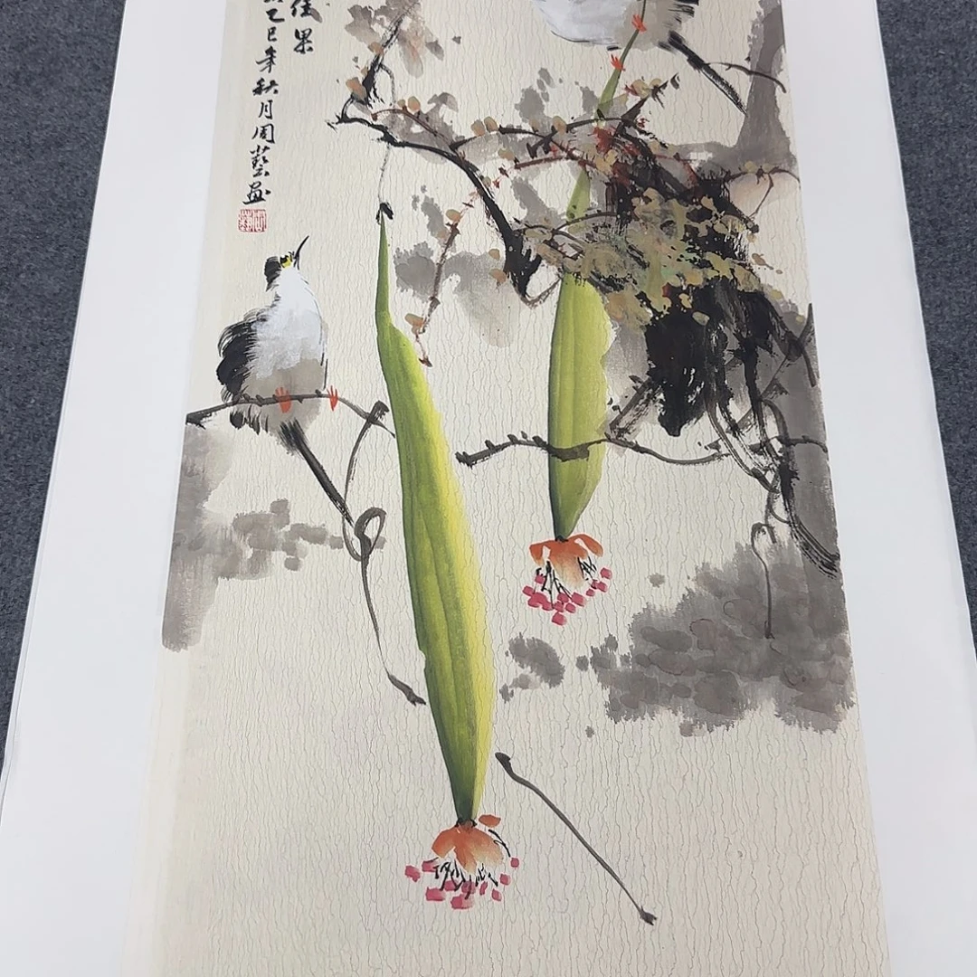 国画纯手绘山水花鸟