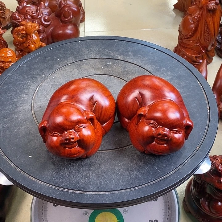 缅甸花梨木猪15 一对