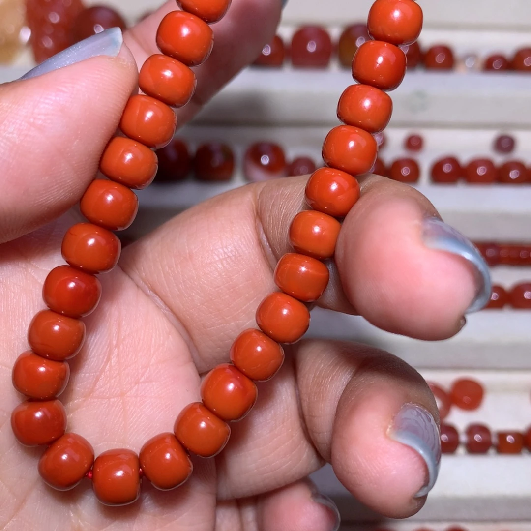 天***火南红玛瑙未镶嵌6.8