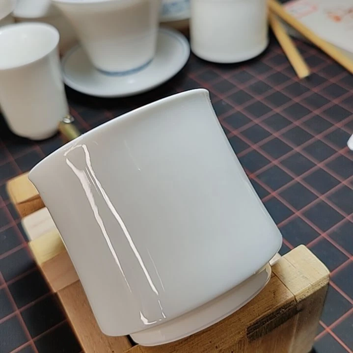 徐*远羊脂玉竹节杯将进酒定制