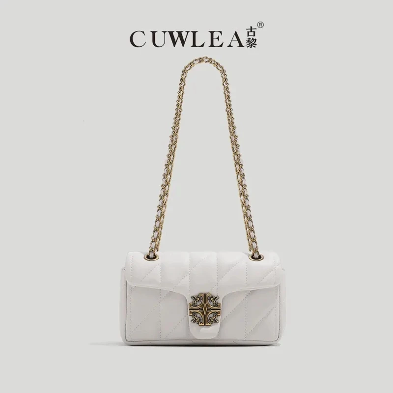 【CUWLEA/古黎】2025年新款小香风单肩斜挎手拎包GL-6238