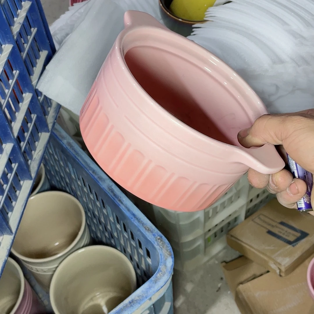 瓷片桃****E微瑕陶瓷餐具家用