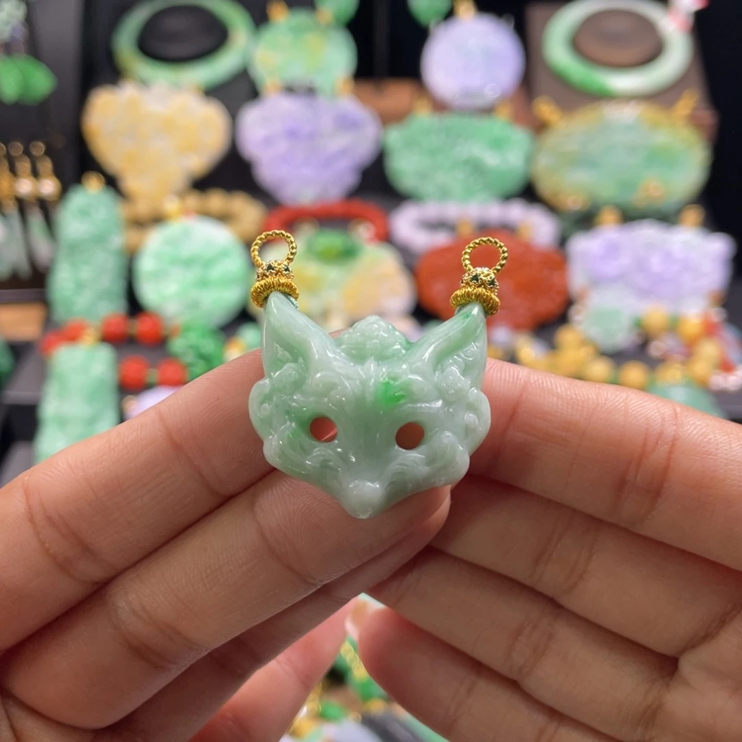 翡翠未镶嵌颈饰代编织