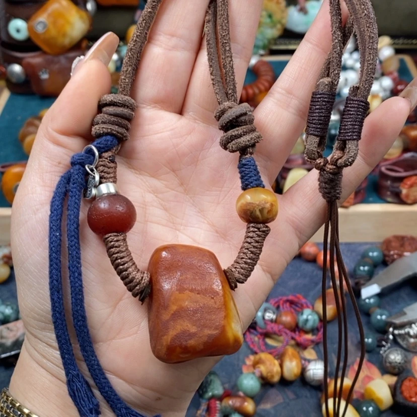 【闪购商品】蜜蜡颈饰未镶嵌项链