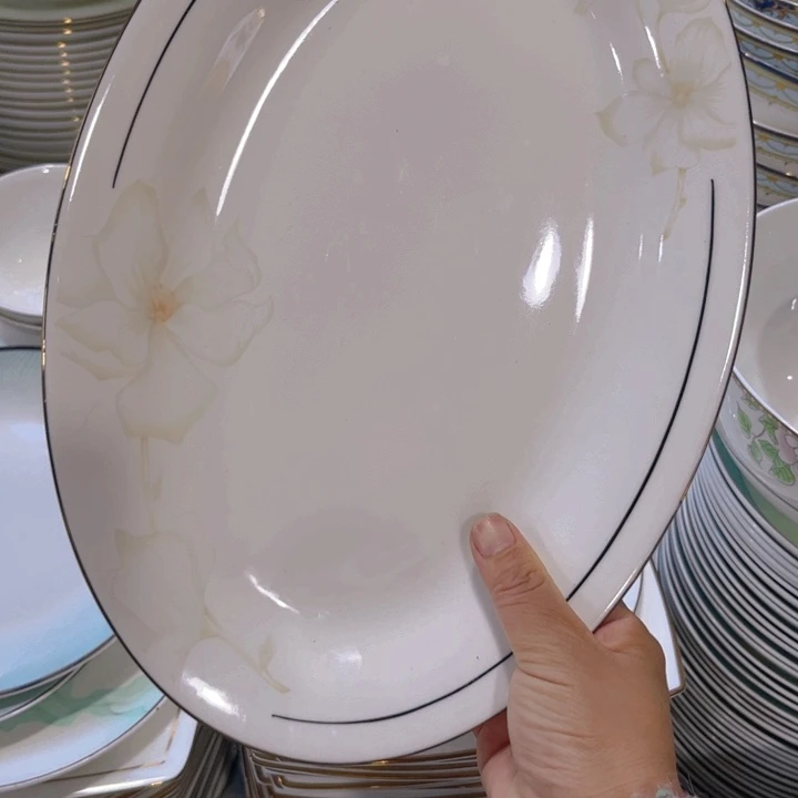 瓷片秒金鱼盘一个微瑕