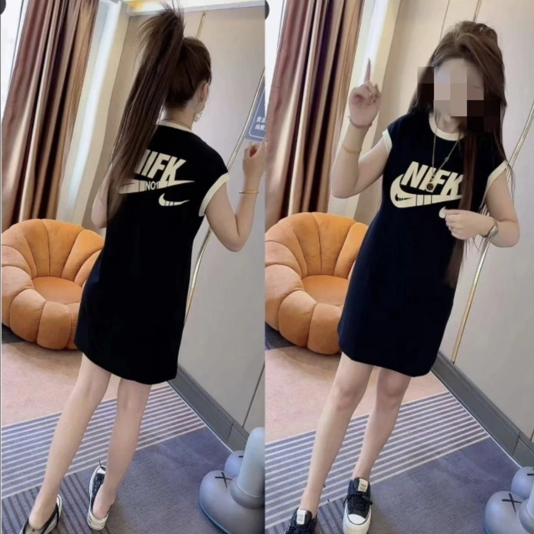 美式复古运动背心夏季外穿宽松网红小众坎肩无袖背心裙遮肚子