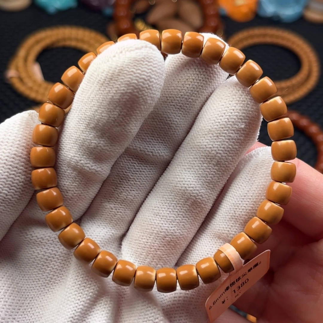 吊坠橄榄核6.8mm橄榄核尖直切单圈