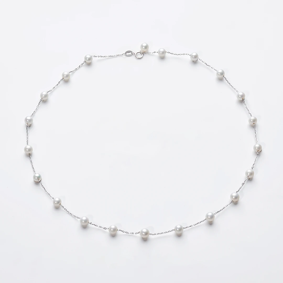 满天星    淡水珍珠项链4.5-5.5mm/s925银/正圆/时尚百搭