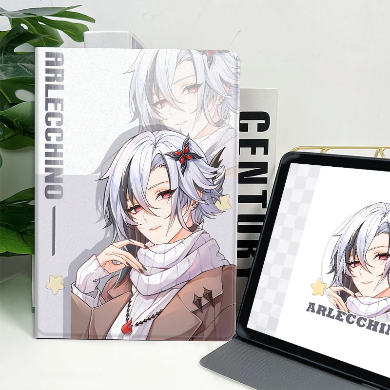 凌彩创艺苹果安卓蚕丝纹原神冬日仆人平板壳学生周边