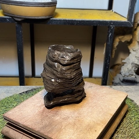 石头花盆绿植盆景