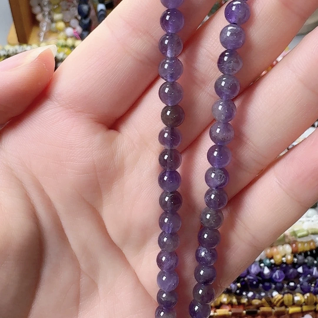 未镶嵌玛瑙/玉髓珠宝半成品卡6紫水晶一条