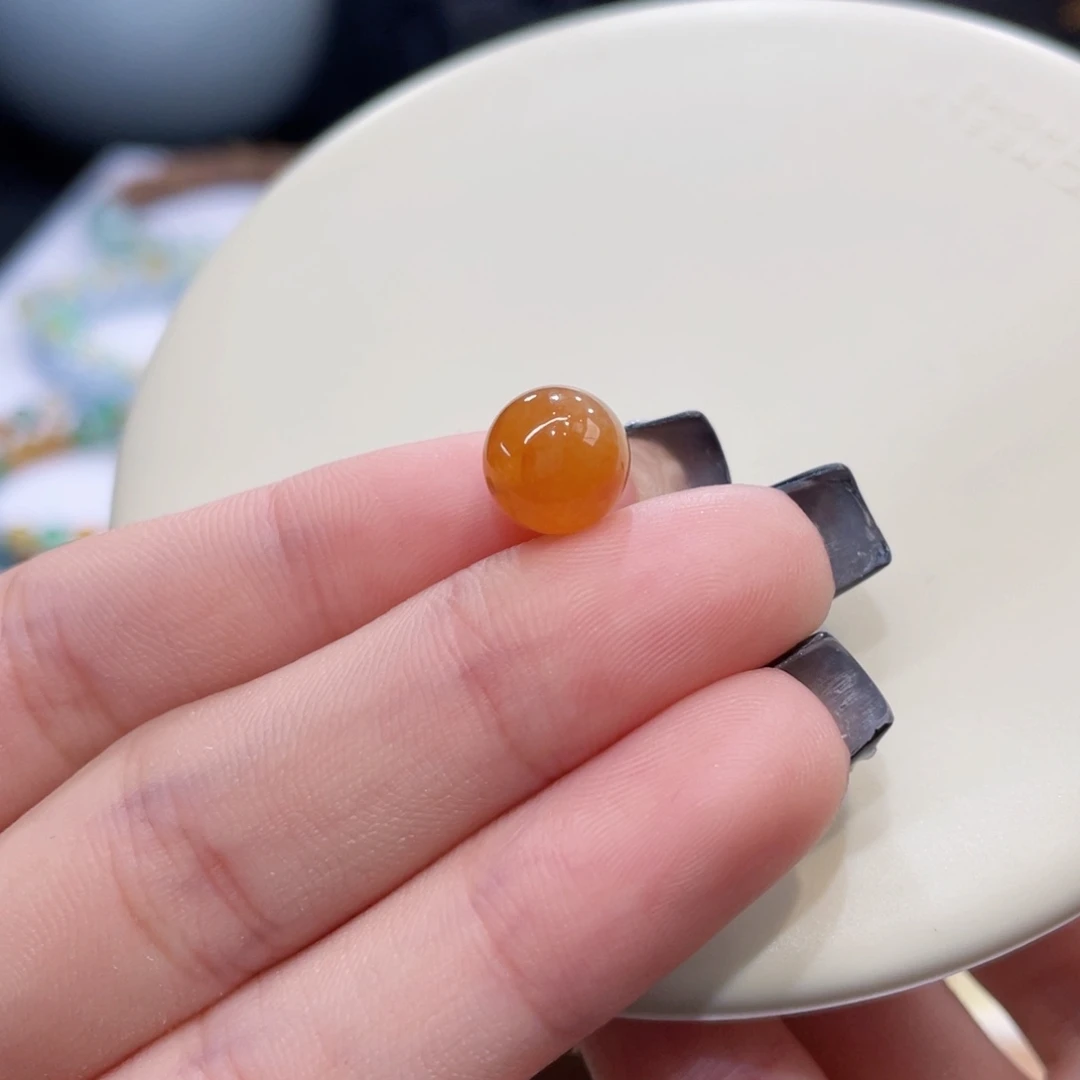 未镶嵌手链翡翠卡8.8橘红
