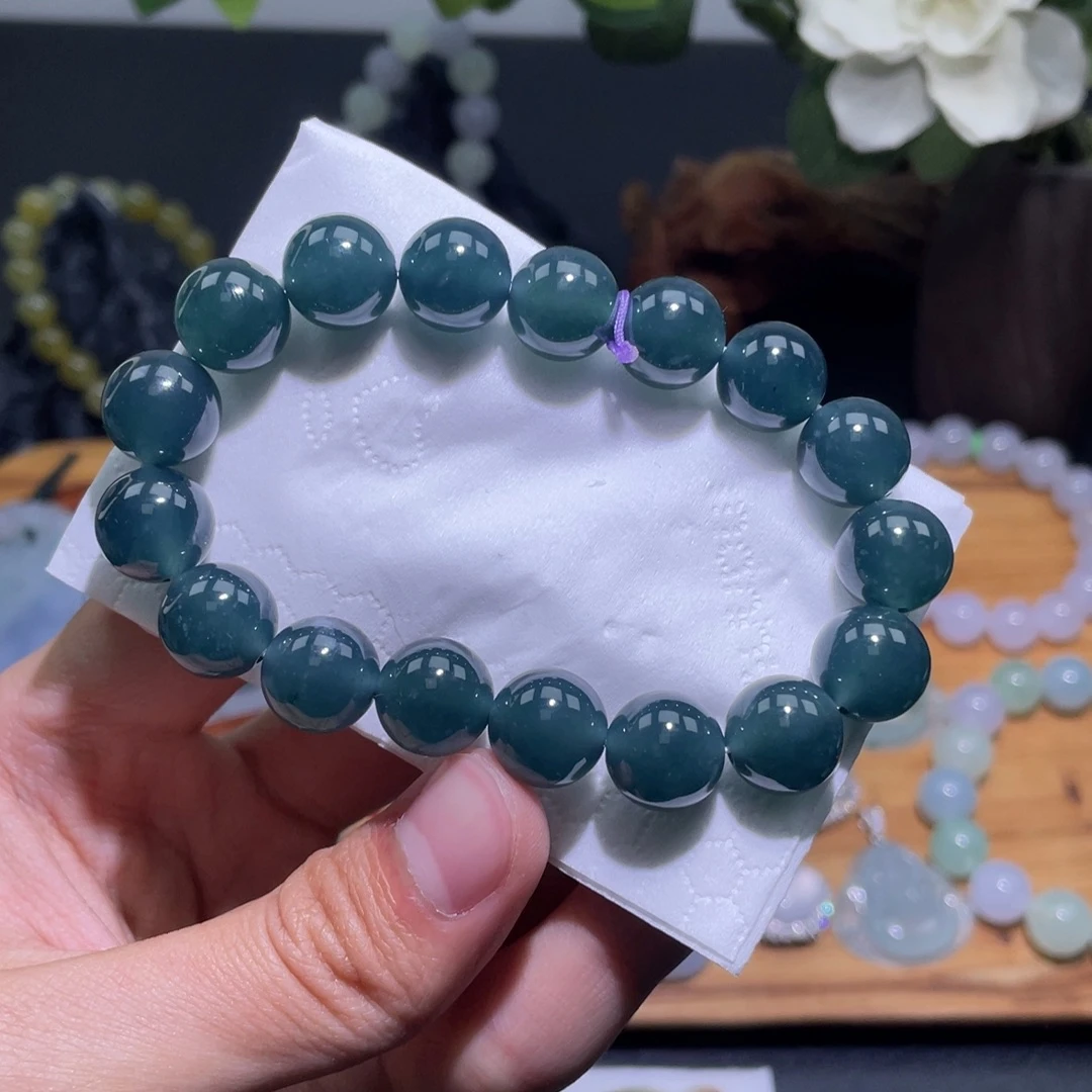 定制翡翠未镶嵌手串危11.8