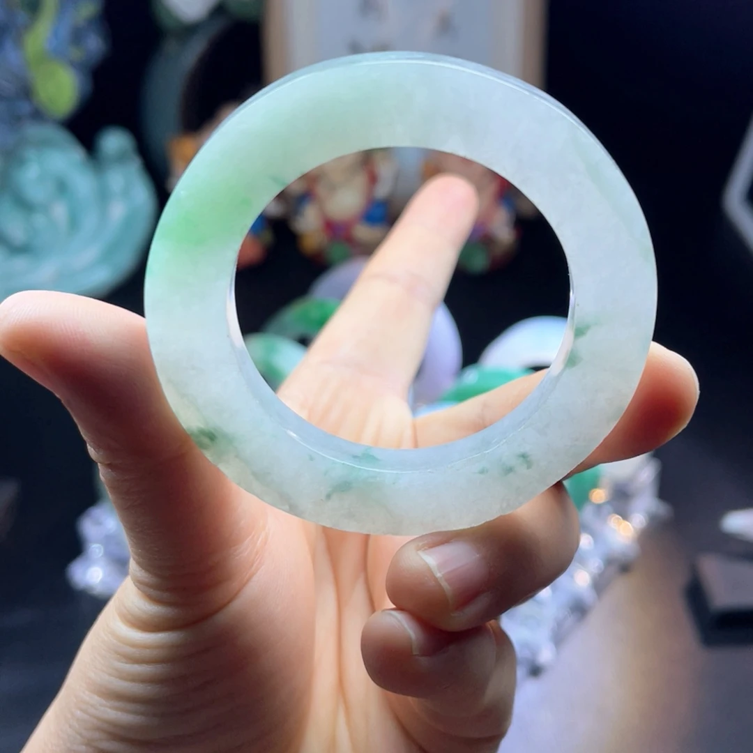 未镶嵌天然翡翠手镯定制定制翡翠