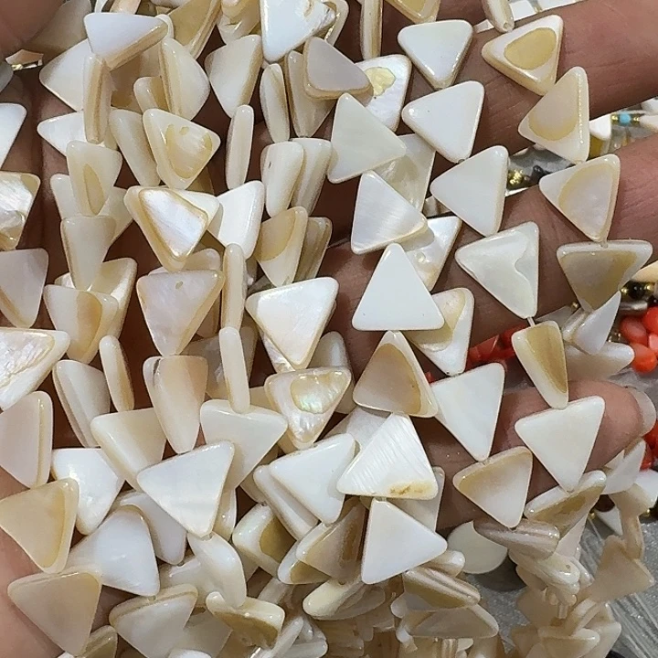 玛瑙/玉髓合金珠宝半成品3条贝壳三角