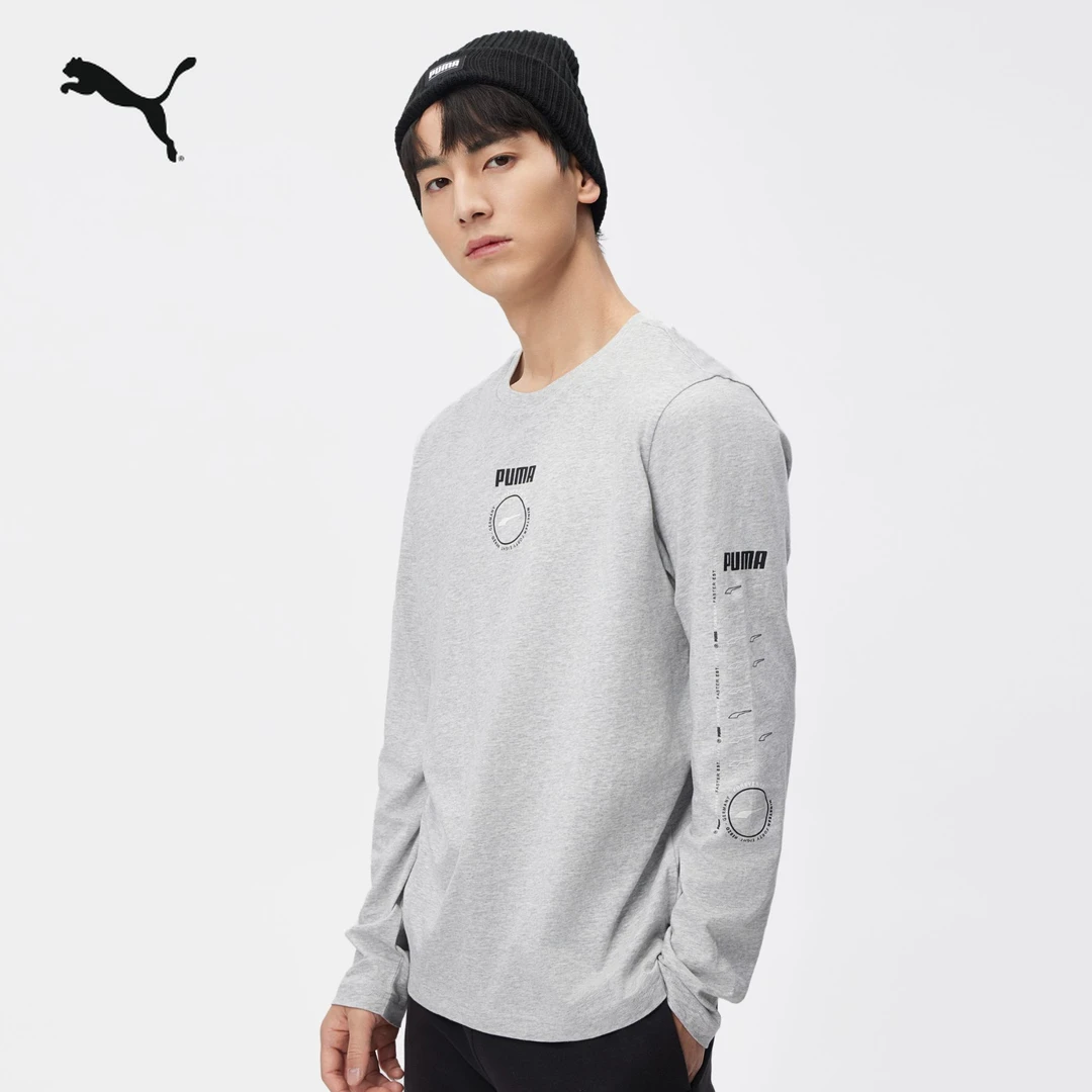 PUMA彪马男子运动休闲印花长袖T恤RAD/CAL LONGSLEEVE TEE 634251