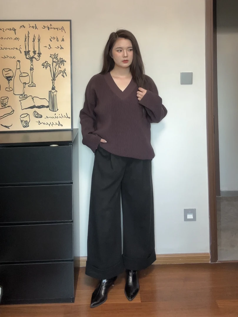 清仓｜三色毛呢裤