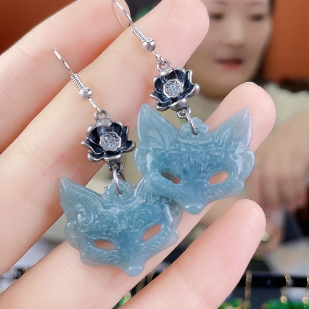 翡翠未镶嵌耳饰饰品