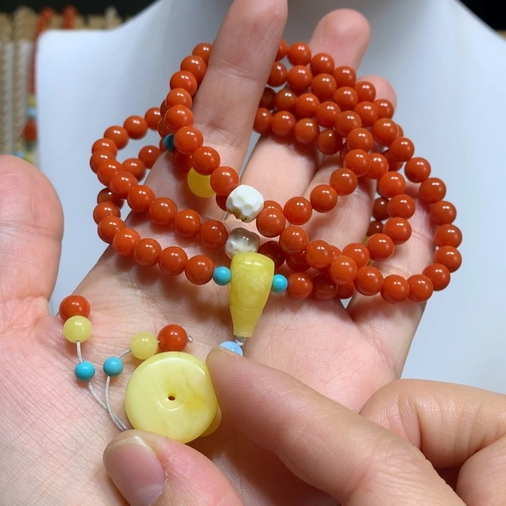 南红玛瑙颈饰未镶嵌6.3m m