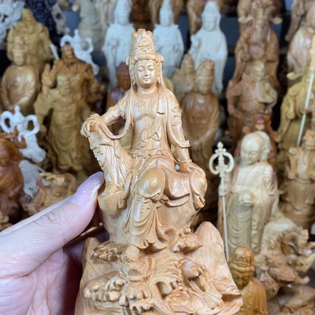 木崖柏微瑕14高水月观音裂