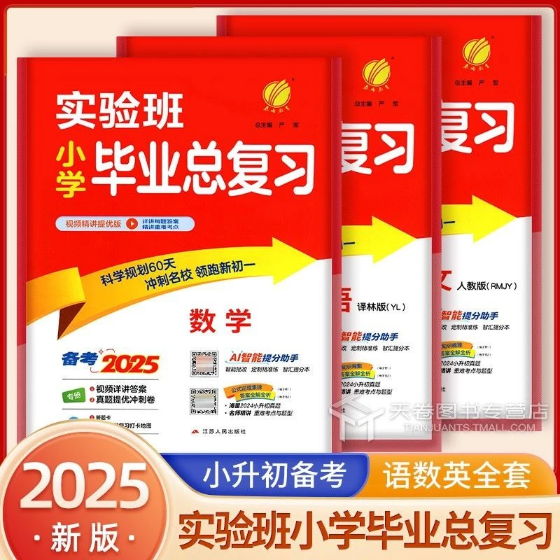 2025版春雨实验班小学毕业总复习语文数学英语人教通用版小升初