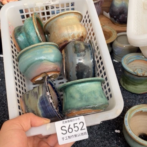 紫砂花盆微瑕652口径5.5左右