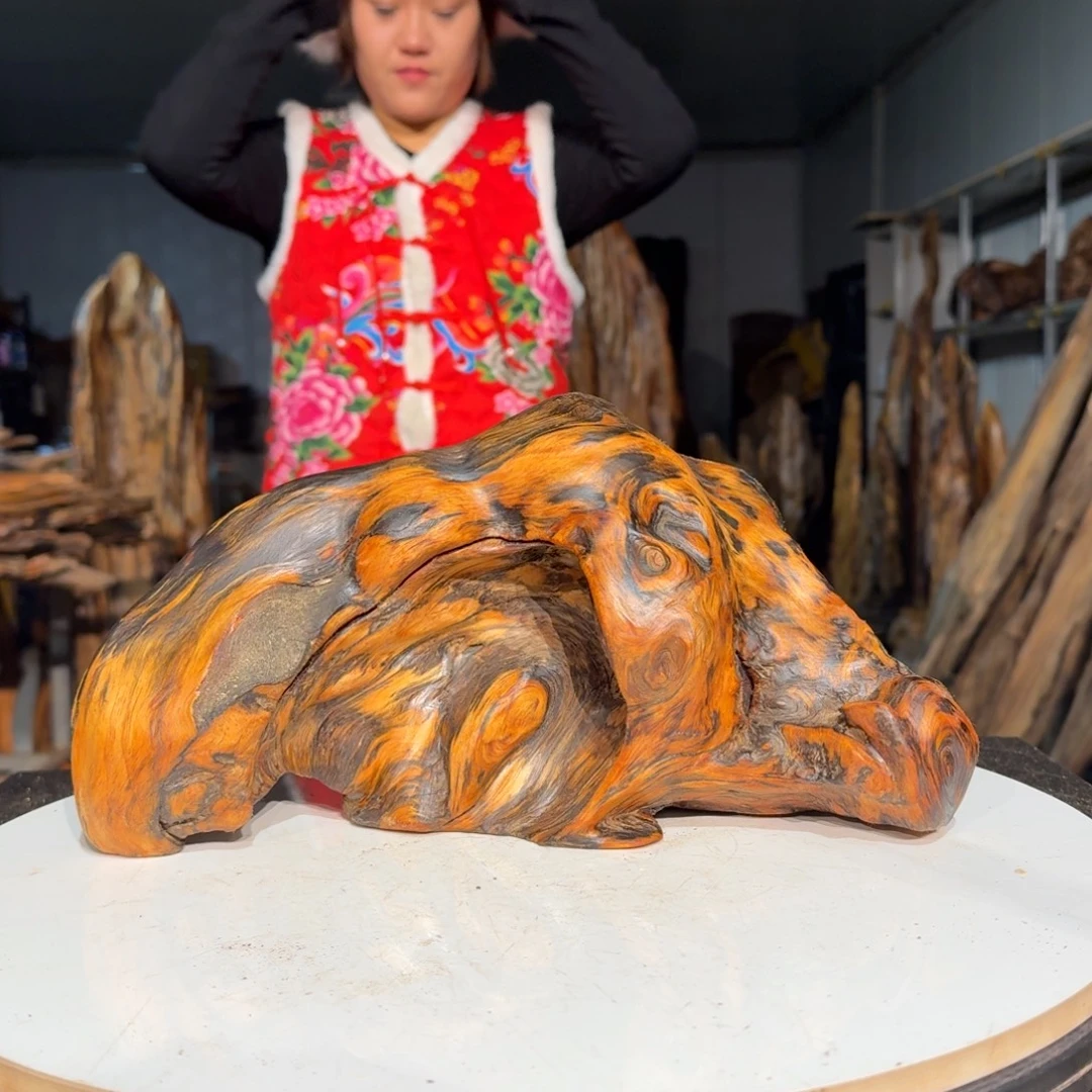 〈***〉木佳友琥珀木摆件45