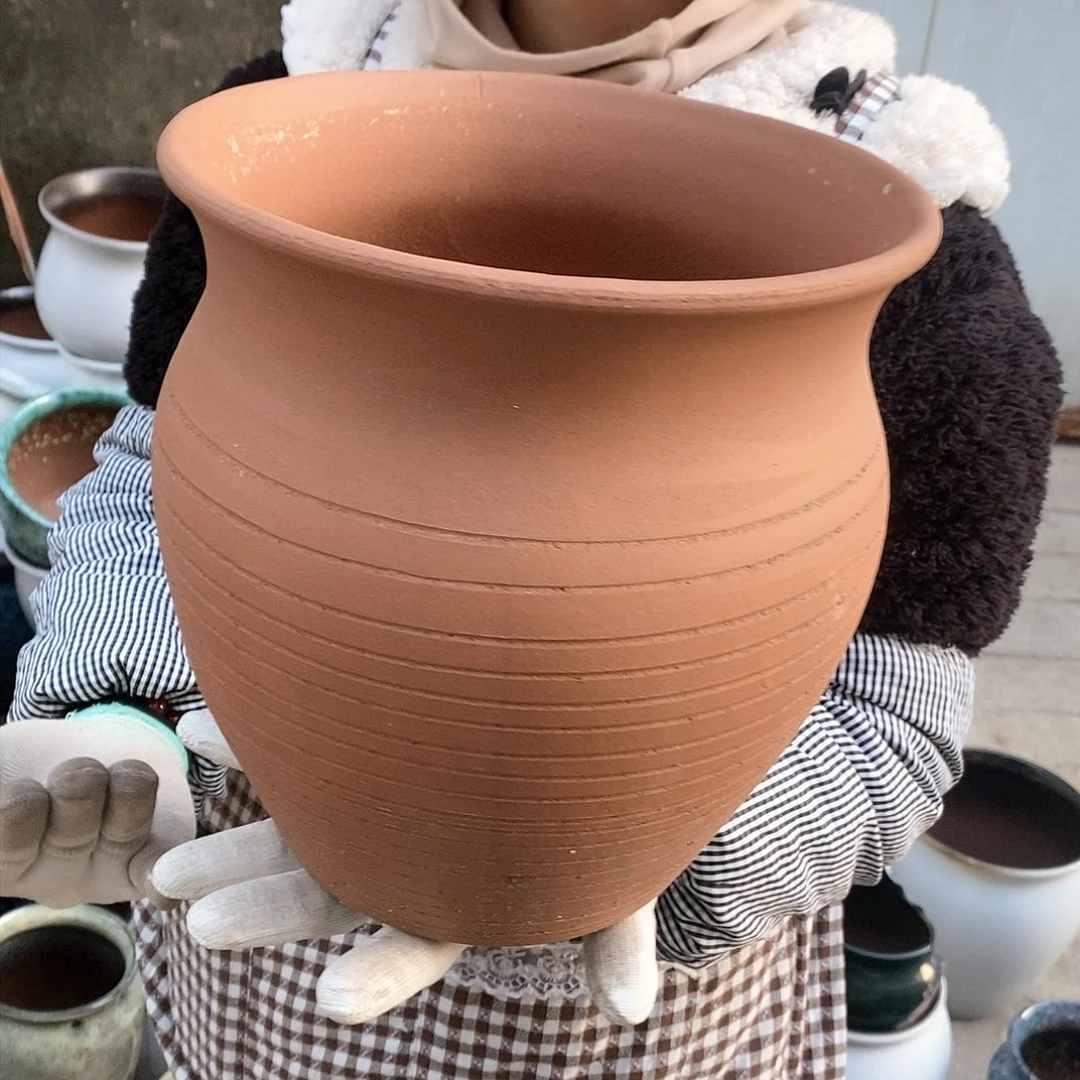 紫砂花盆瑕疵口21高23