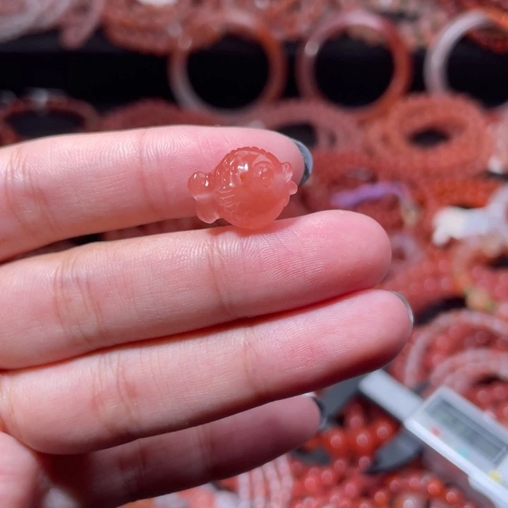 南红玛瑙未镶嵌配饰手串嘟嘟鱼1165