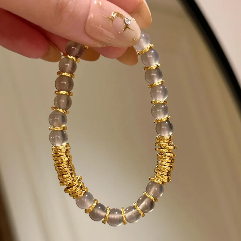 海上罗孚黄金盘缠手链女新款999足金转运珠手串520节日礼物送女友