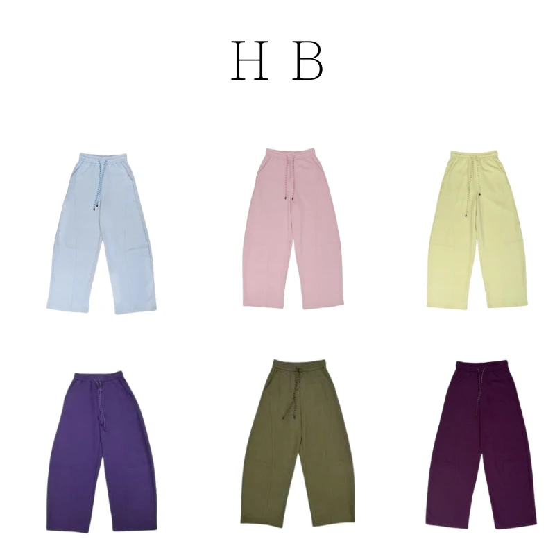 何碧碧HB【弯刀裤】88232休闲慵懒调双面棉香蕉裤全年龄段舒阔腿版