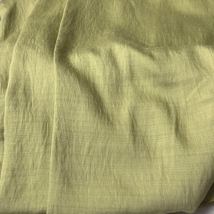 棉混纺秋香绿麻棉2米