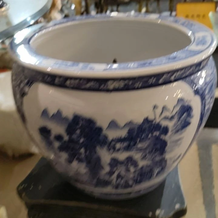陶瓷老货库存青花瓷缸默认岁月痕迹不退换