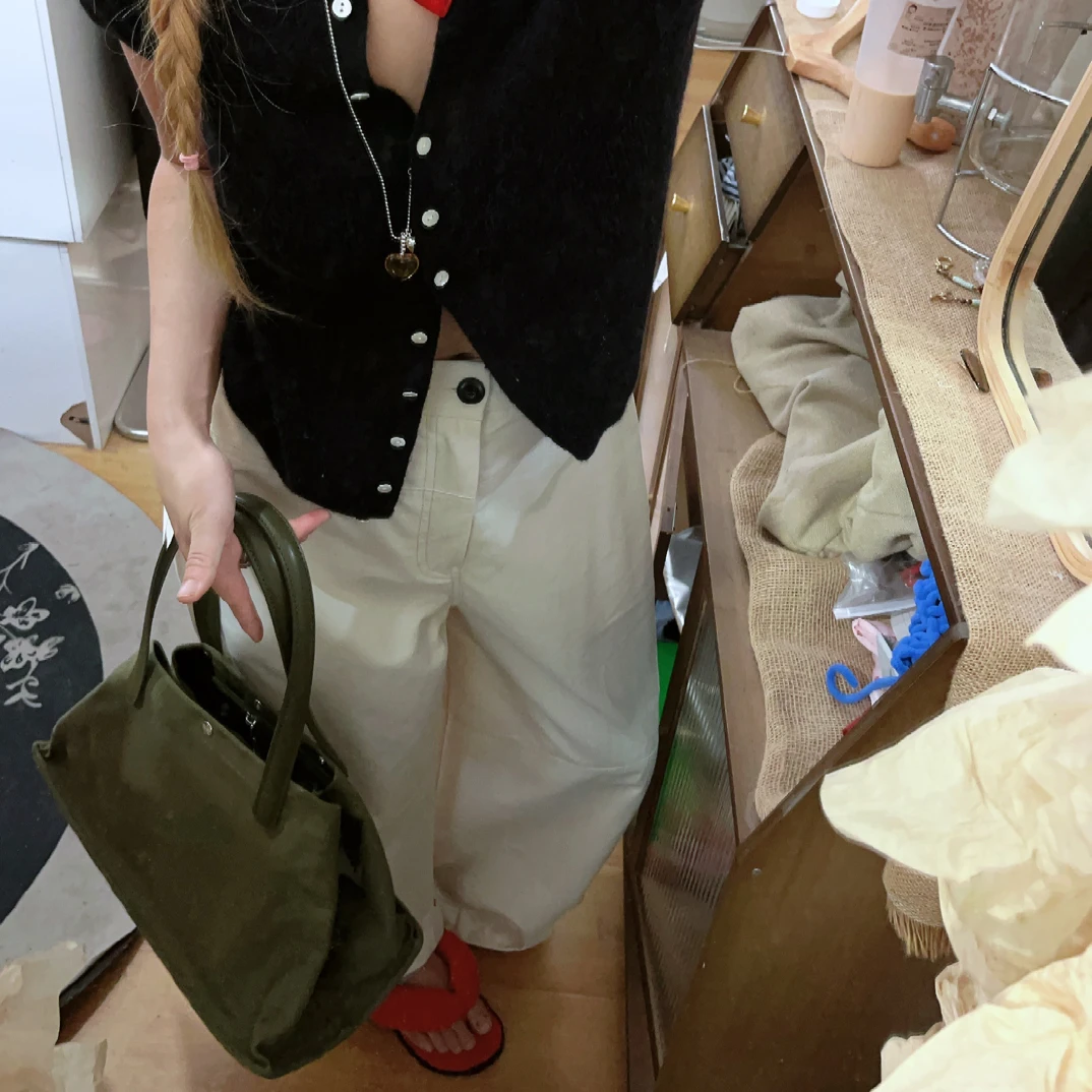 秋冬新款韩版ins风小众设计感百搭休闲裤女