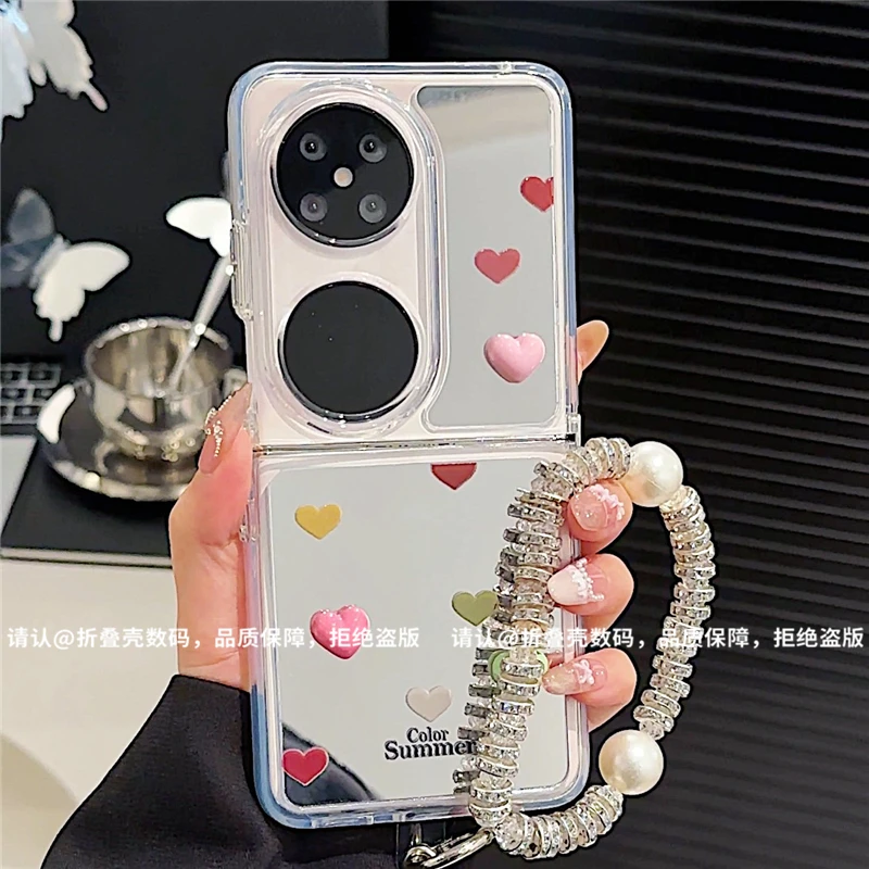 (华为pocket2系列)折叠镜面适用华为pocket2手机壳防摔爆款网红潮