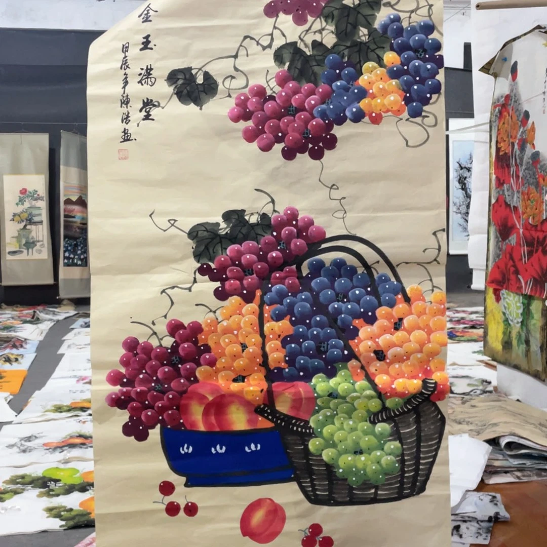 国画国画作品画心一张