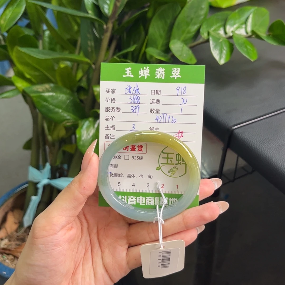 X***张未镶嵌手镯（贵妃镯）翡翠手镯