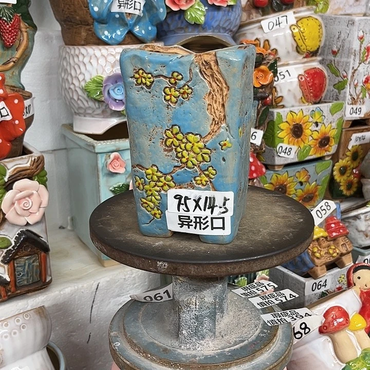 紫砂花盆粗陶材质多肉花盆
